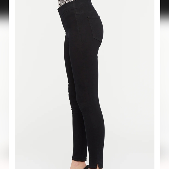 NYDJ Super Skinny Ankle Pull-On Jeans In SpanSpring Denim With Side Slits - Picture 2 of 9